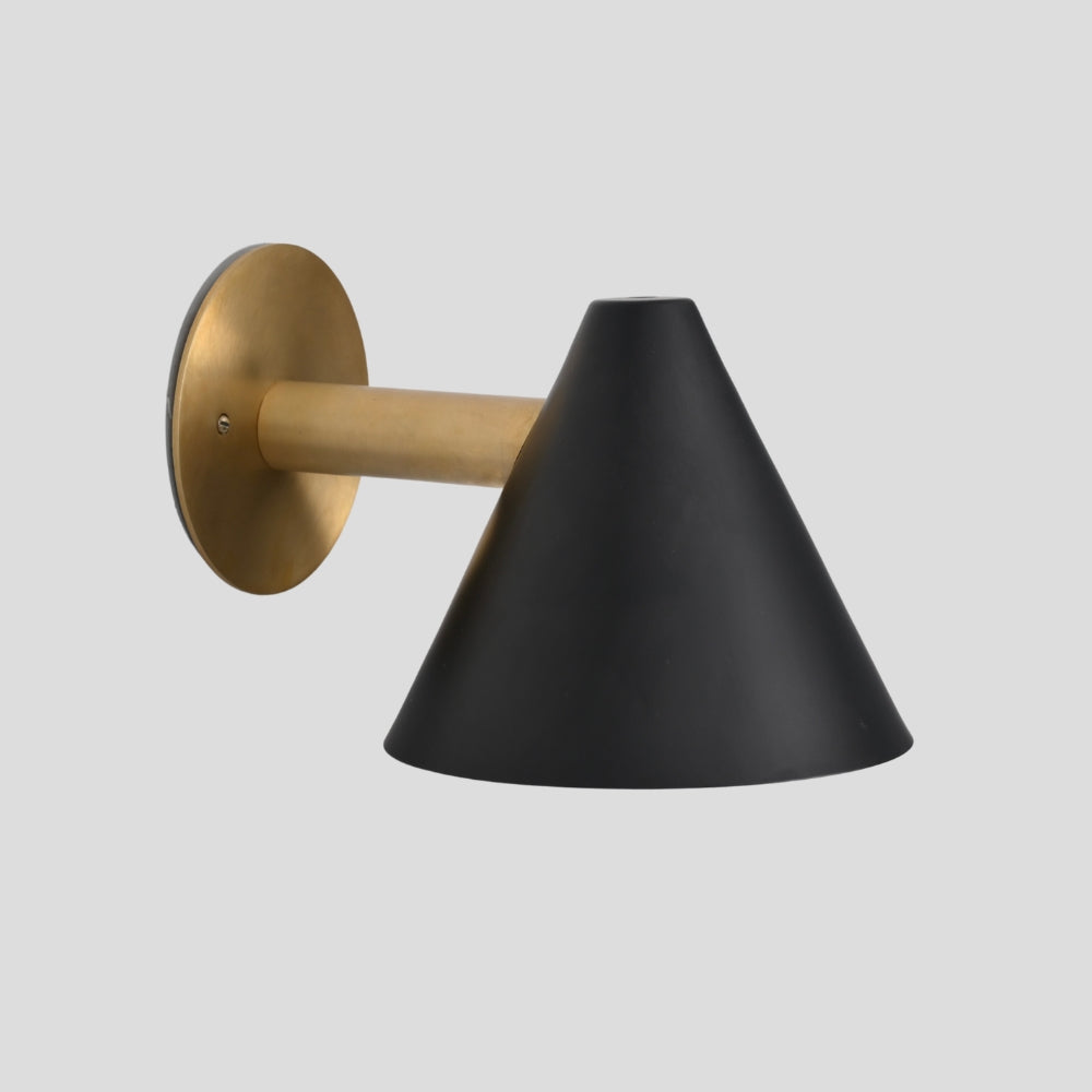Minimalistic Sconce Wall Lamp - Cone Black Shade