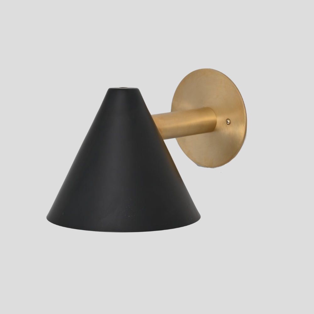 Minimalistic Sconce Wall Lamp - Cone Black Shade