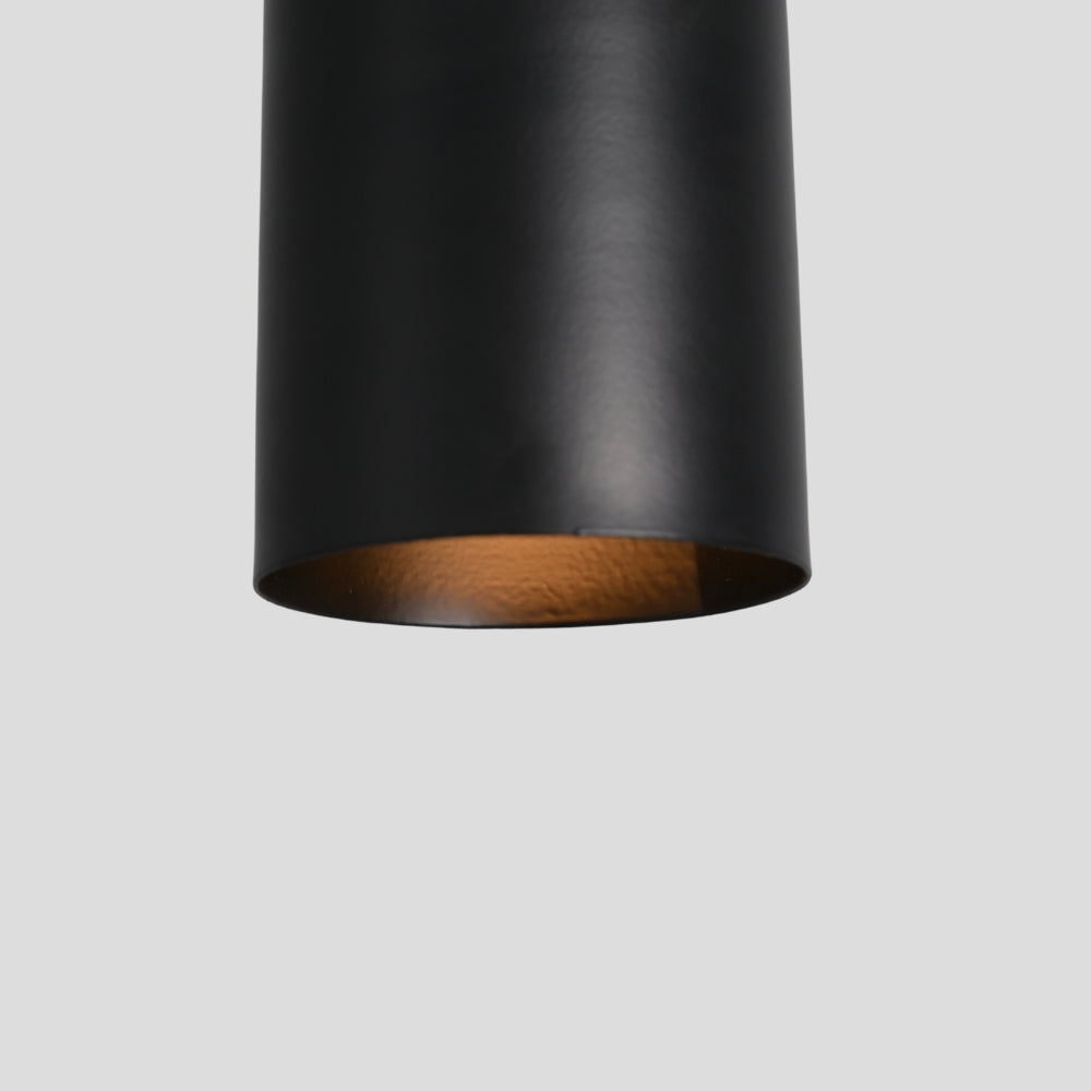 Brass Ceiling Spot Light - Cylinder Matt Black Shade