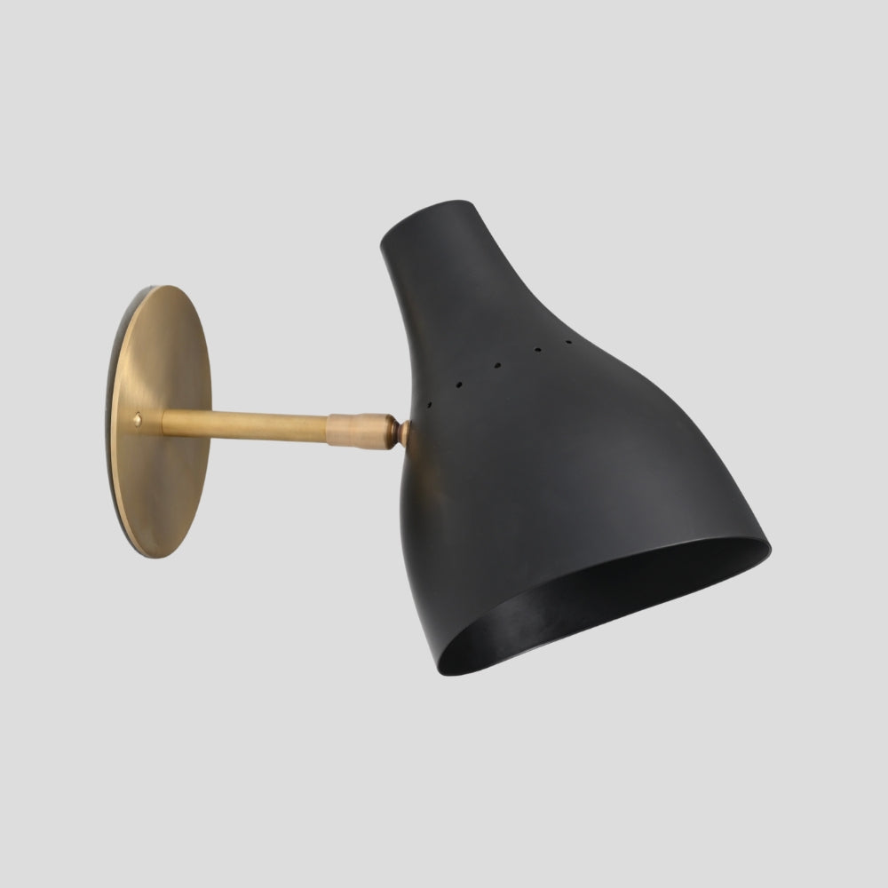 Mid Century Wall Sconce - Black Shade