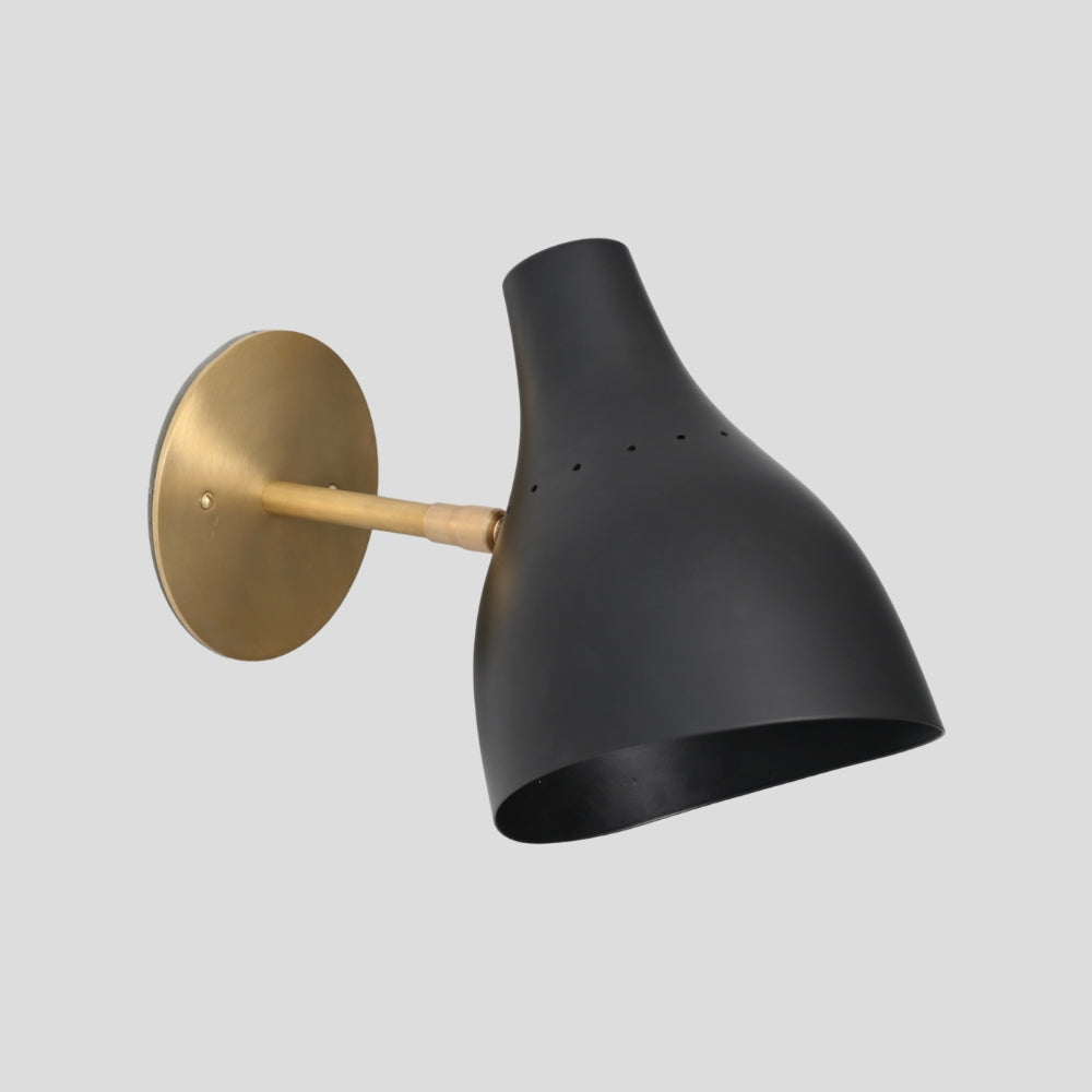Mid Century Wall Sconce - Black Shade