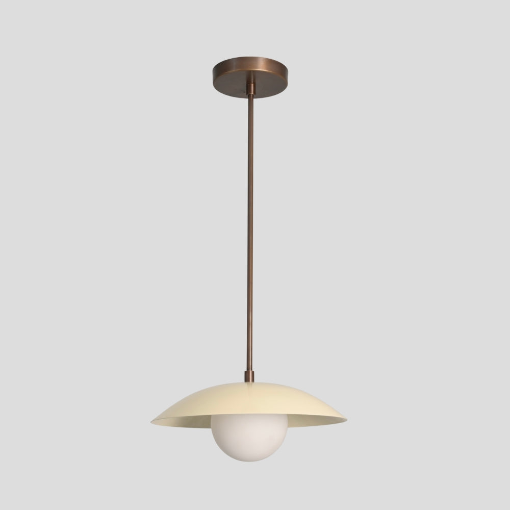 Dome Pendant Light Glass Globe - Cream Shade