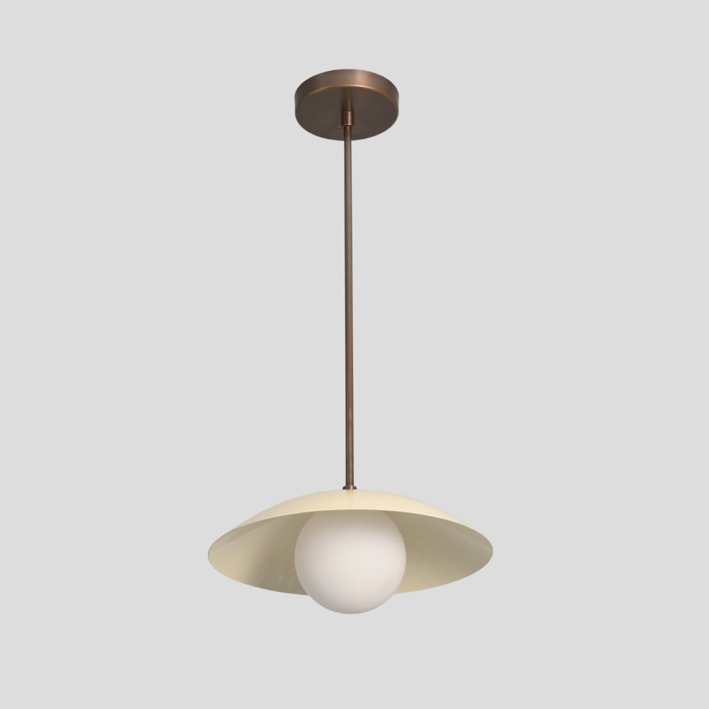 Dome Pendant Light Glass Globe - Cream Shade