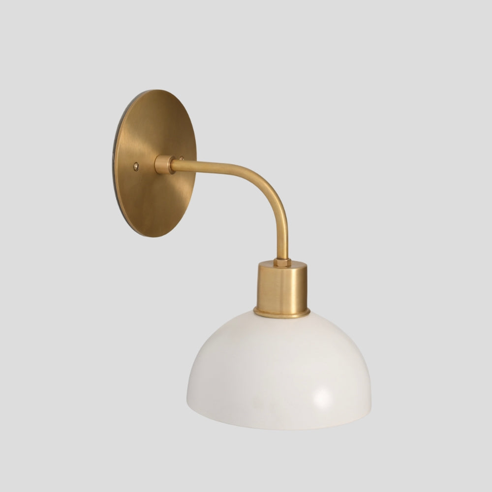 Rounded Dome Wall Lamp - Brass Sconce