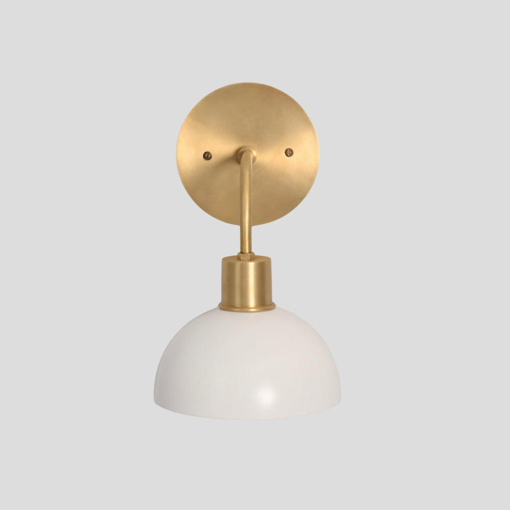 Rounded Dome Wall Lamp - Brass Sconce