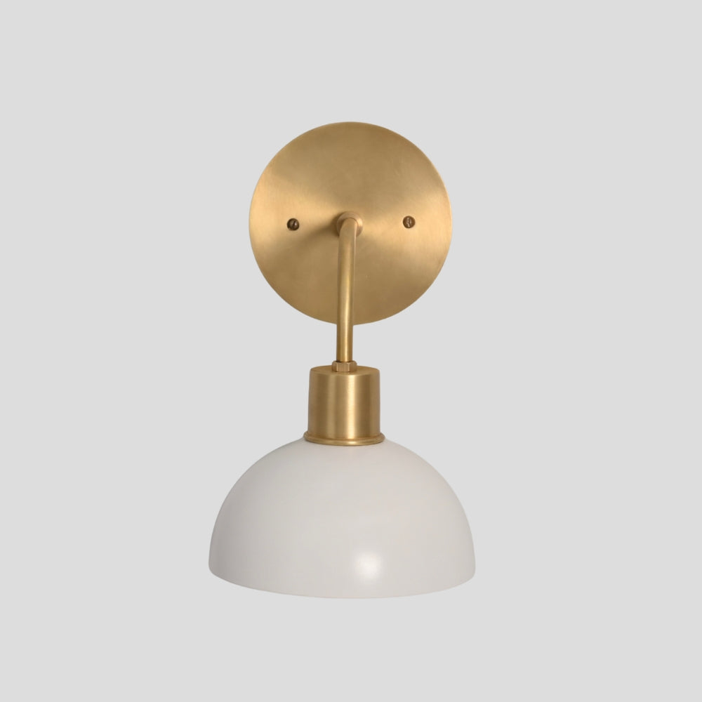 Rounded Dome Wall Lamp - Brass Sconce