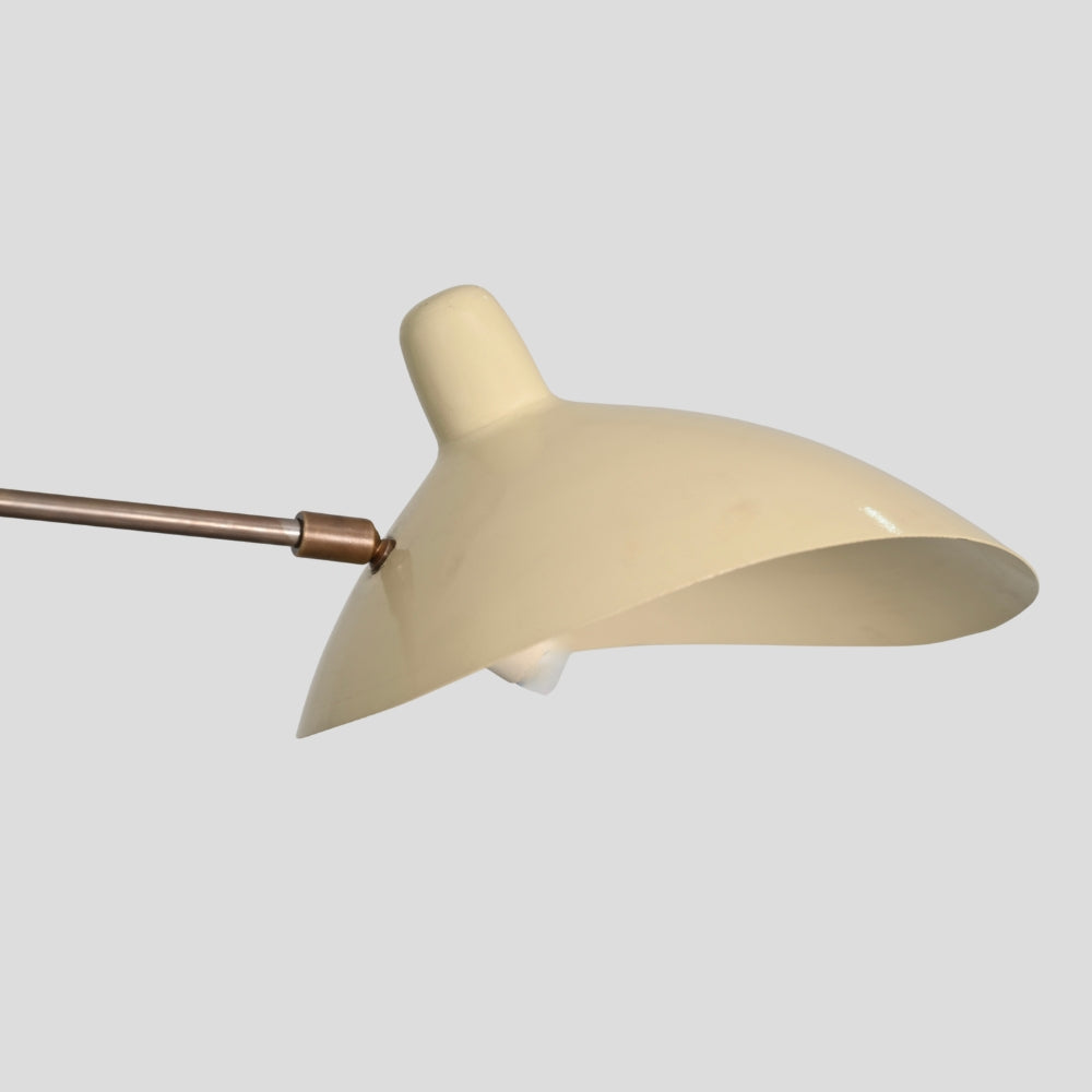Flush Mount Ceiling Light - Three Arm Curved Cream Shade