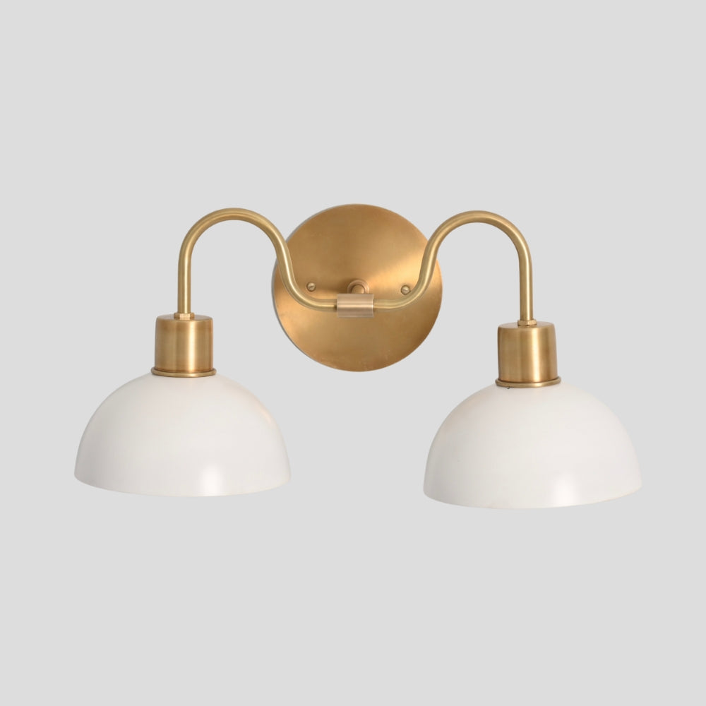 Vanity Light - White Round Dome