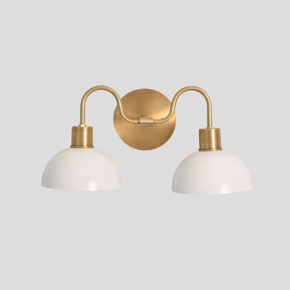 Vanity Light - White Round Dome