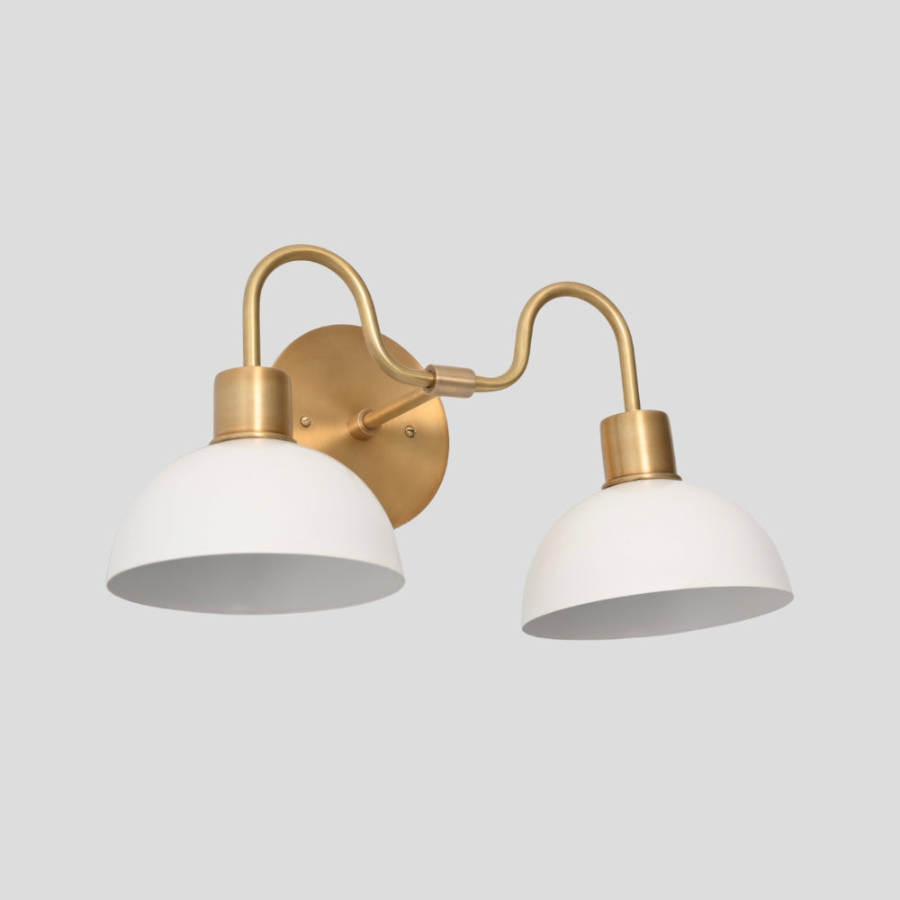 Vanity Light - White Round Dome