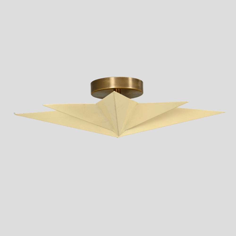 Cream Star Shade - Flush Mount Ceiling Light