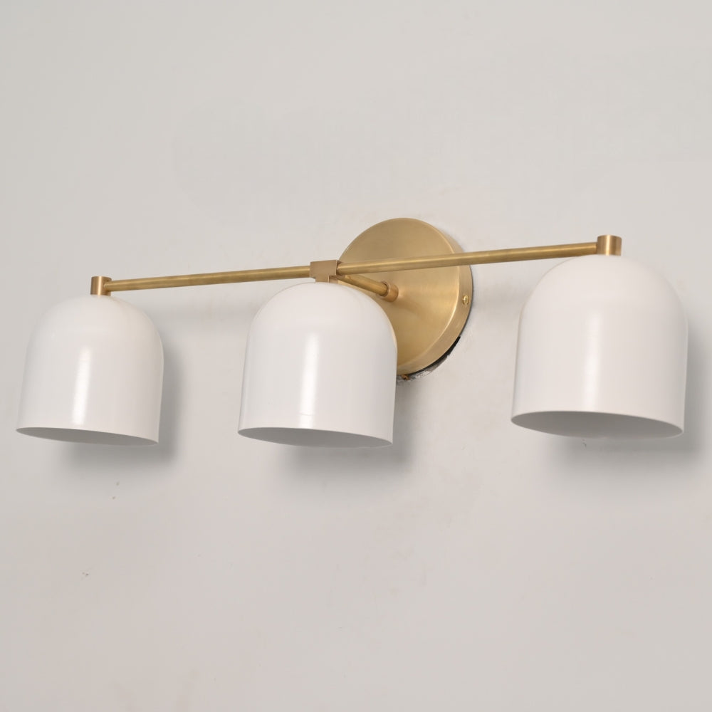 Triple Dome Wall Sconce - Brass Vanity Light
