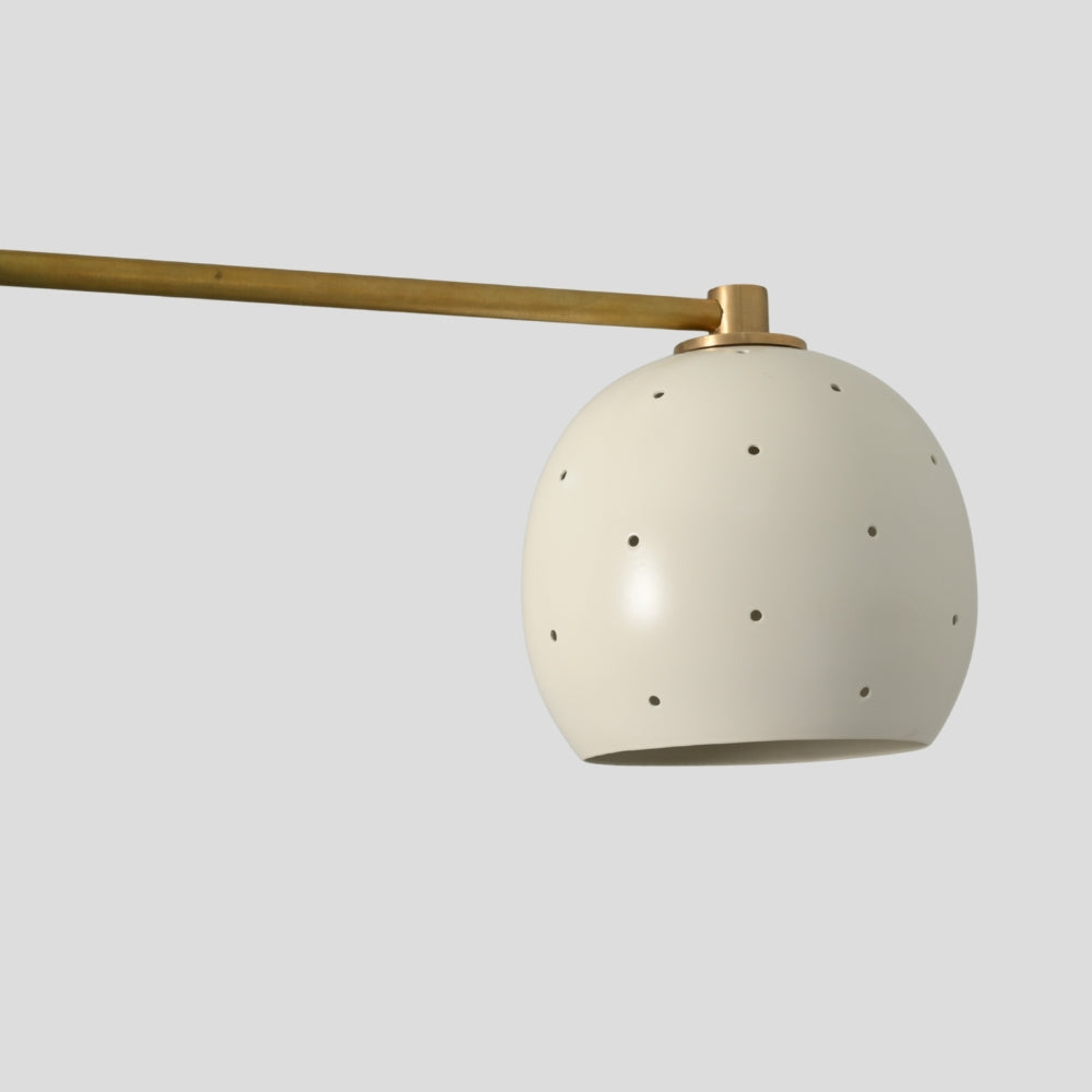 Semi Flush Mount 3 Light - Down White Ball Shade