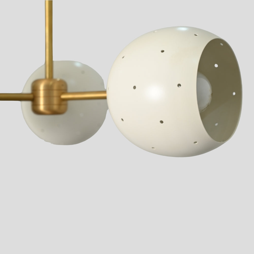 Semi Flush Mount 3 Light - White Ball Shade