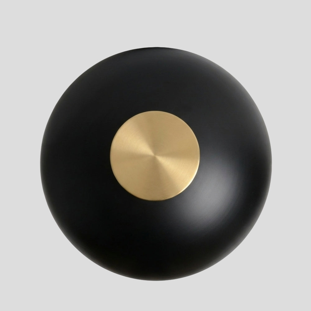 Brass Ceiling Light - Dome Black Semi Flush Mount