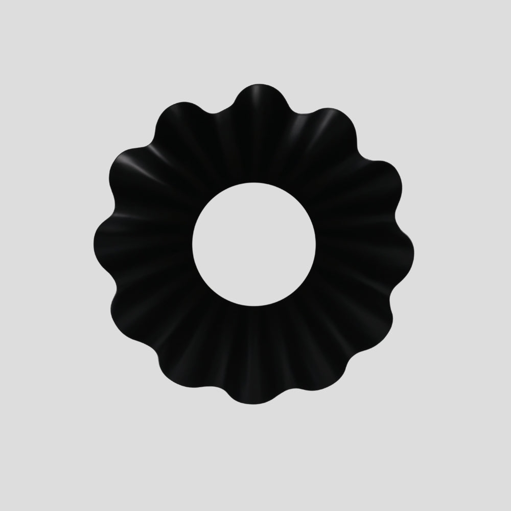 Flush Mount Ceiling Light Glass Globe - Matt Black Shade