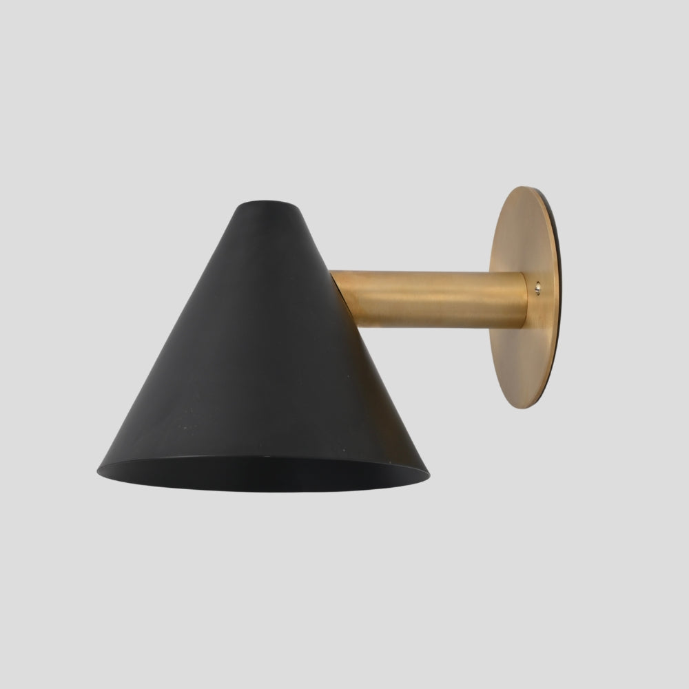 Minimalistic Sconce Wall Lamp - Cone Black Shade