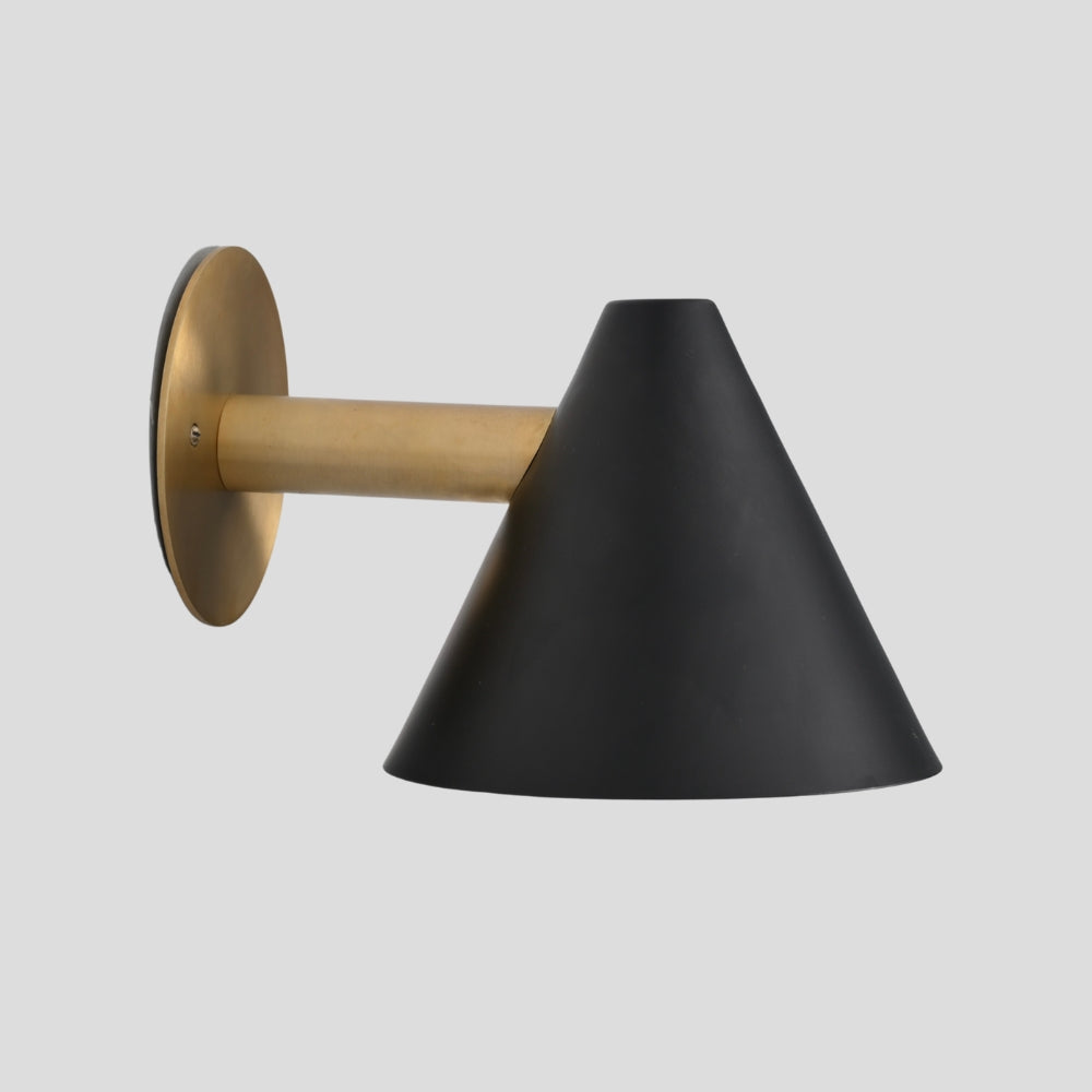 Minimalistic Sconce Wall Lamp - Cone Black Shade