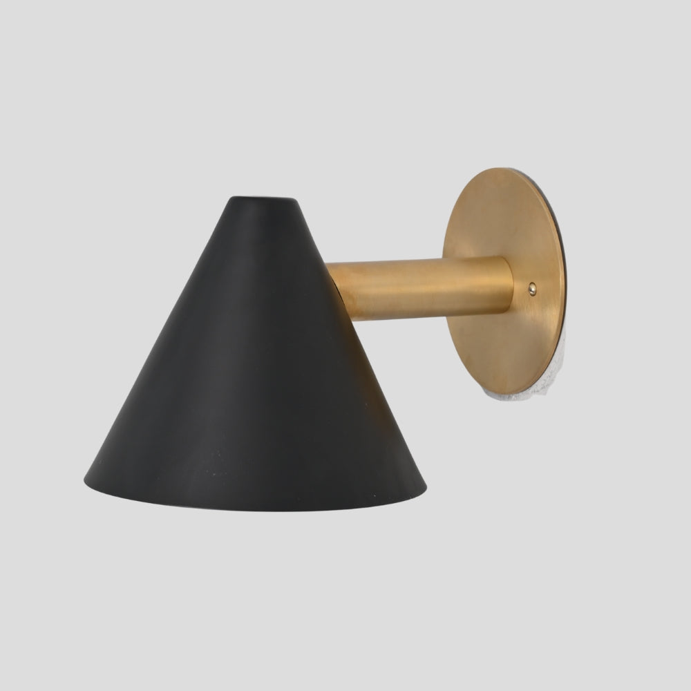 Minimalistic Sconce Wall Lamp - Cone Black Shade