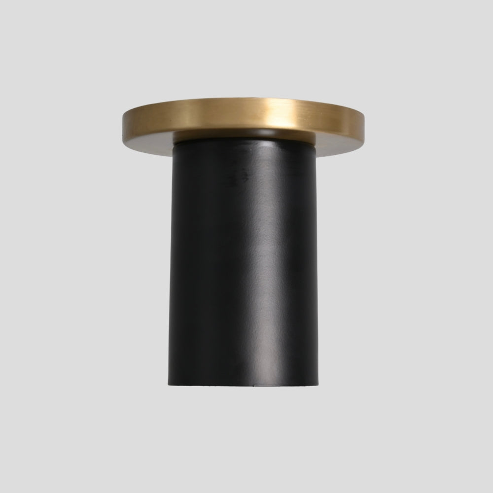 Brass Ceiling Spot Light - Cylinder Matt Black Shade