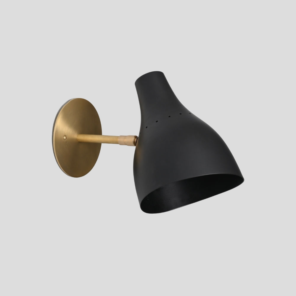Mid Century Wall Sconce - Black Shade