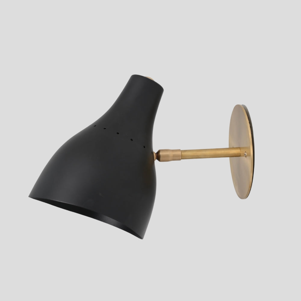 Mid Century Wall Sconce - Black Shade