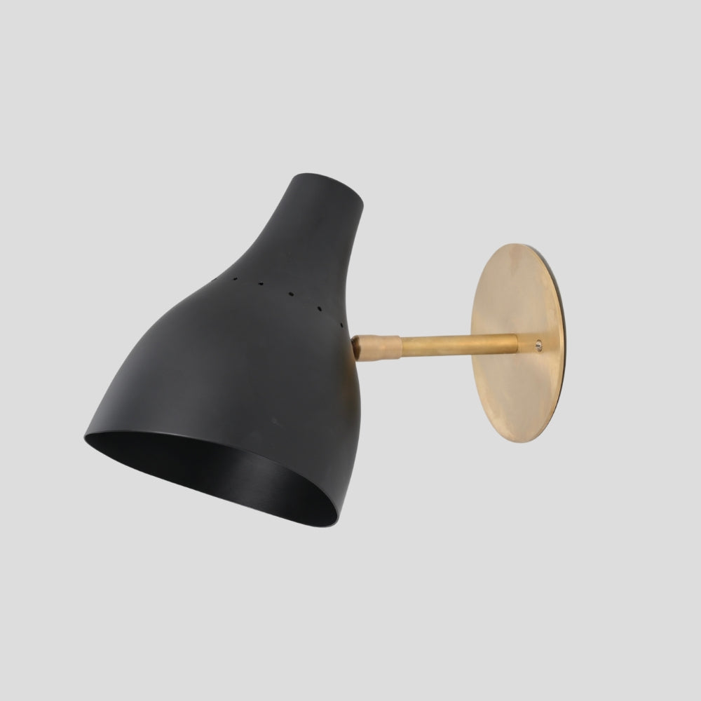 Mid Century Wall Sconce - Black Shade