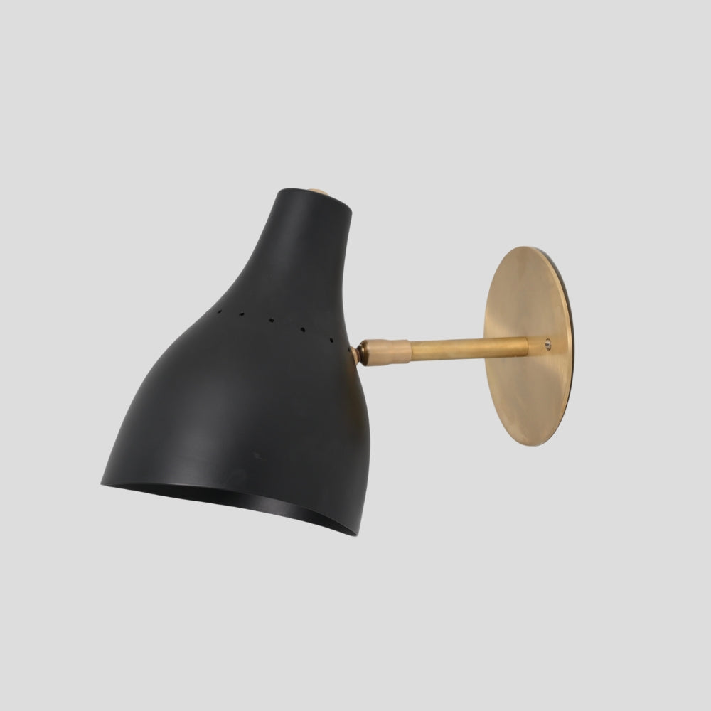 Mid Century Wall Sconce - Black Shade