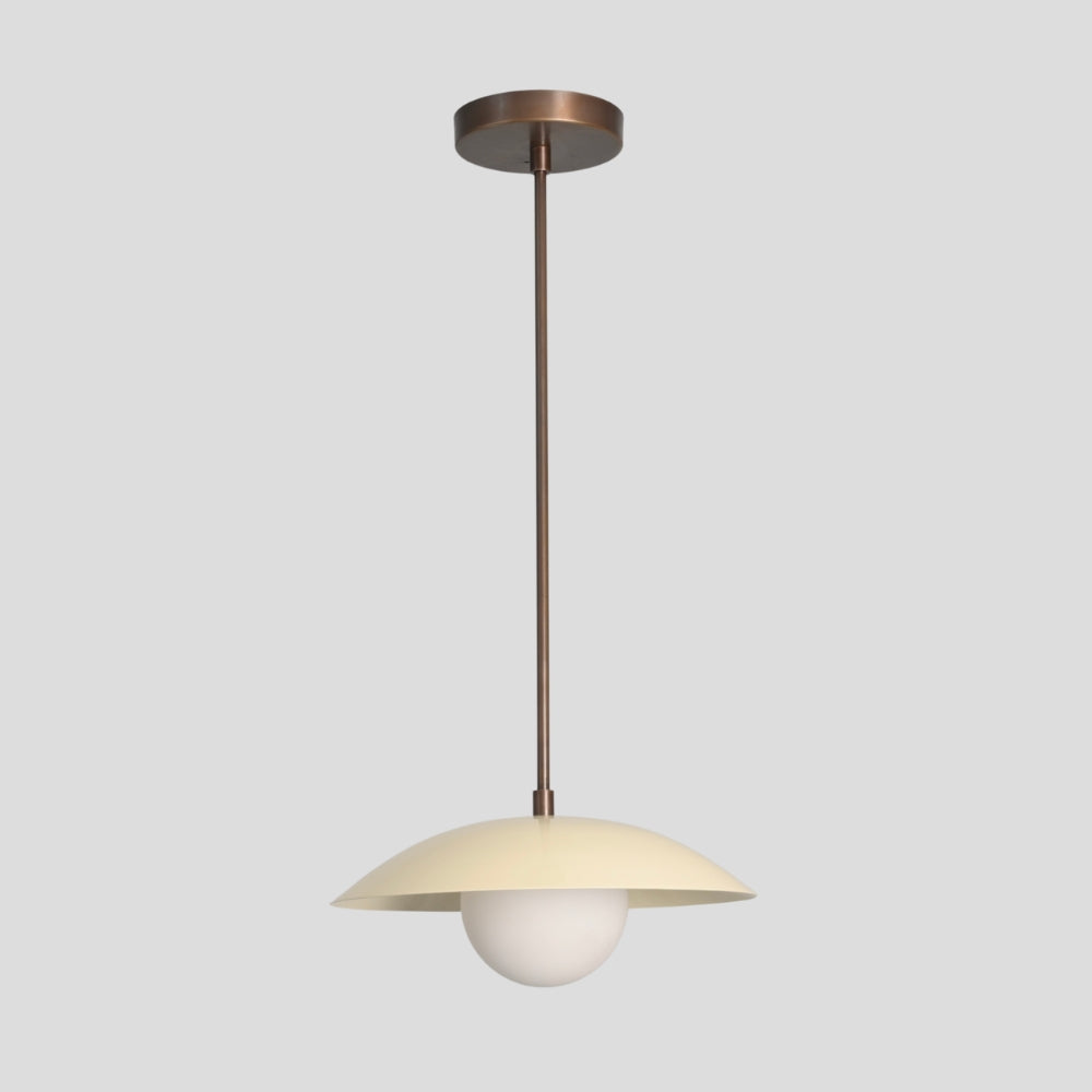 Dome Pendant Light Glass Globe - Cream Shade