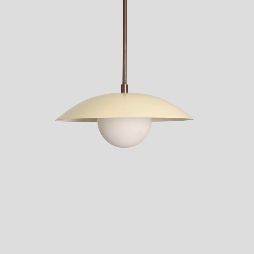Dome Pendant Light Glass Globe - Cream Shade