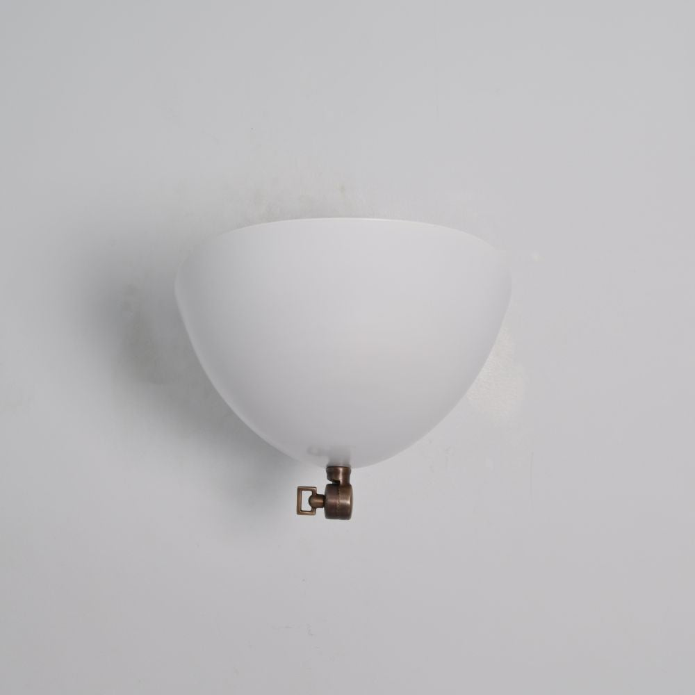 Upward Curved Wall Lamp - Matt White Shade