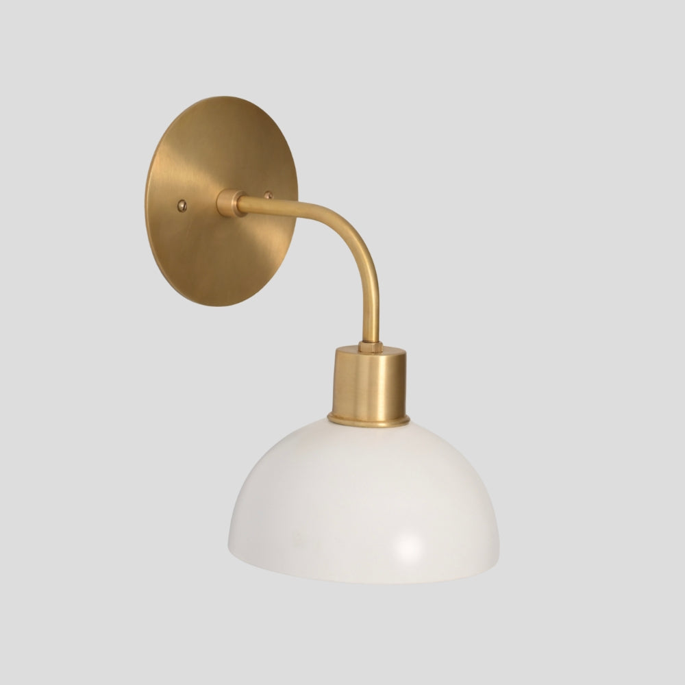 Rounded Dome Wall Lamp - Brass Sconce