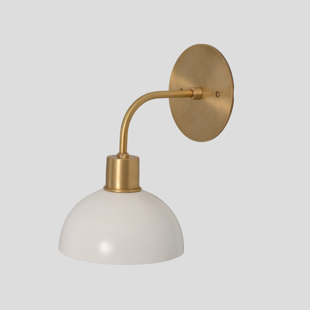 Rounded Dome Wall Lamp - Brass Sconce