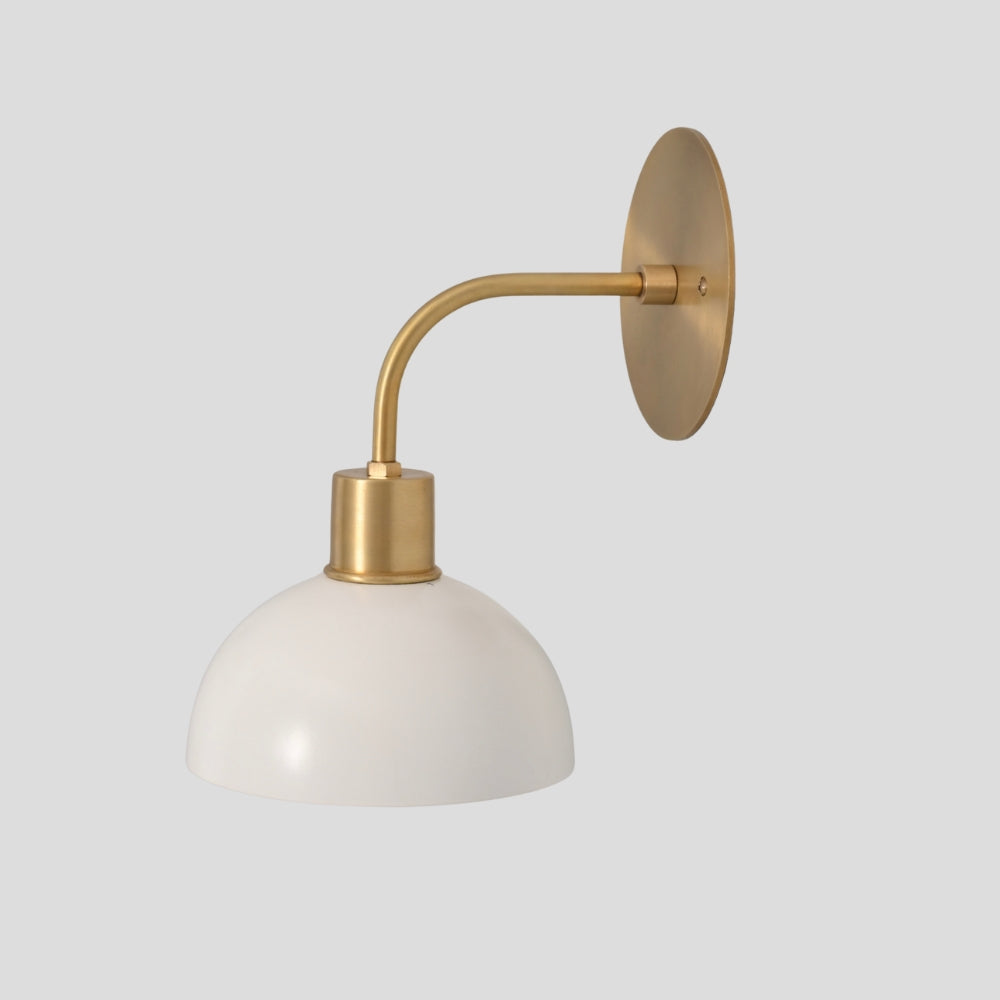 Rounded Dome Wall Lamp - Brass Sconce