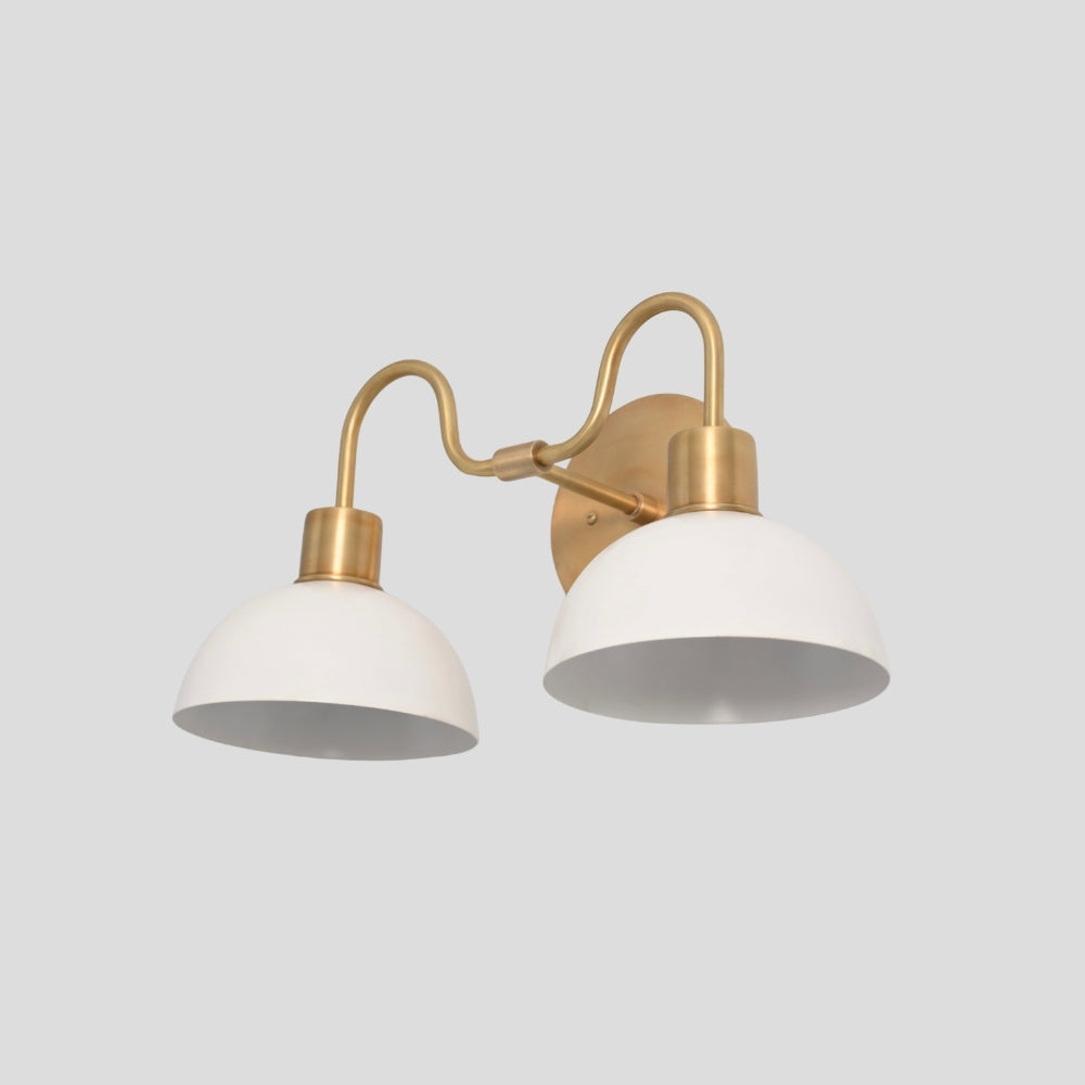 Vanity Light - White Round Dome