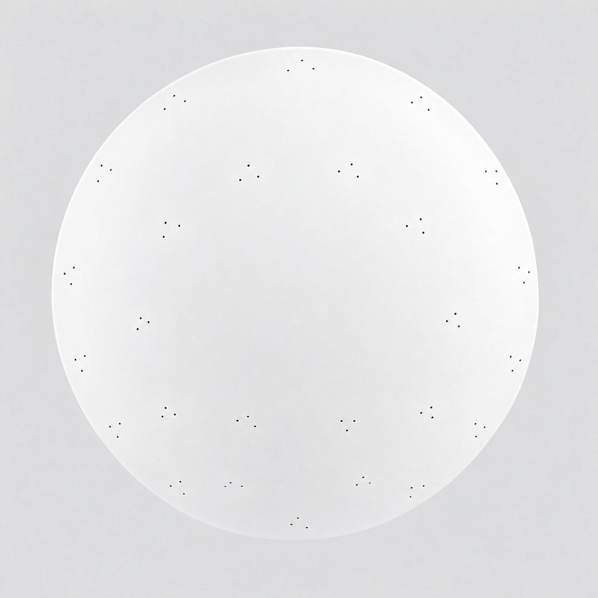 Perforated Dome Pendant, view from below, solid brass dome pendant by BrassBeam